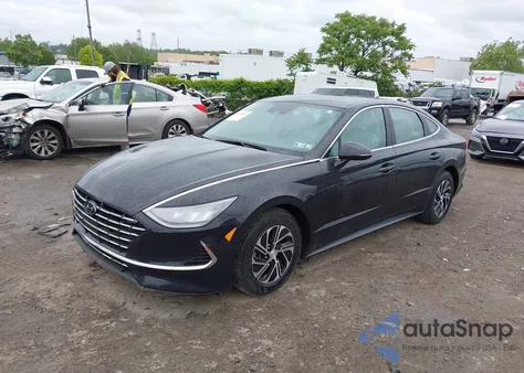 2023 Hyundai Sonata Hybrid Blue from USA, damaged, VIN KMHL24JJ7PA059214